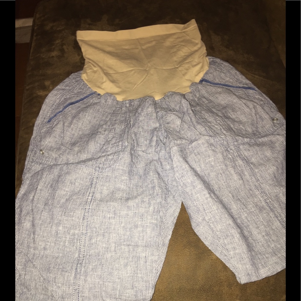 MATERNITY ADJUSTABLE LENGTH PANTS w FULL COVERAGE
